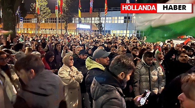 İsrail'in Gazze'deki hastaneye saldırısı Hollanda'da protesto edildi