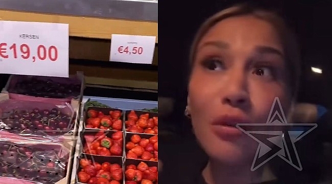 Gurbetçi kadın isyan etti: Marketlerde 4 Euro olan kiraz Türk marketlerinde 20 Euro!