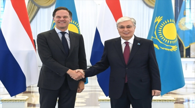 Kazakistan Cumhurbaşkanı Tokayev, Hollanda Başbakanı Rutte'yi kabul etti