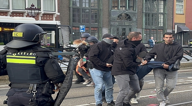 Hollanda polisi, 360 Filistin destekçisi göstericileri gözaltına aldı