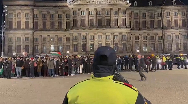 Amsterdam'da Filistin destekçilerine polis müdahale etti