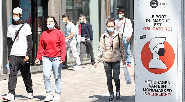 Belçika'dan Yoğun Alanlarda Yeniden Maske Tavsiyesi: 'Turuncu Kod'