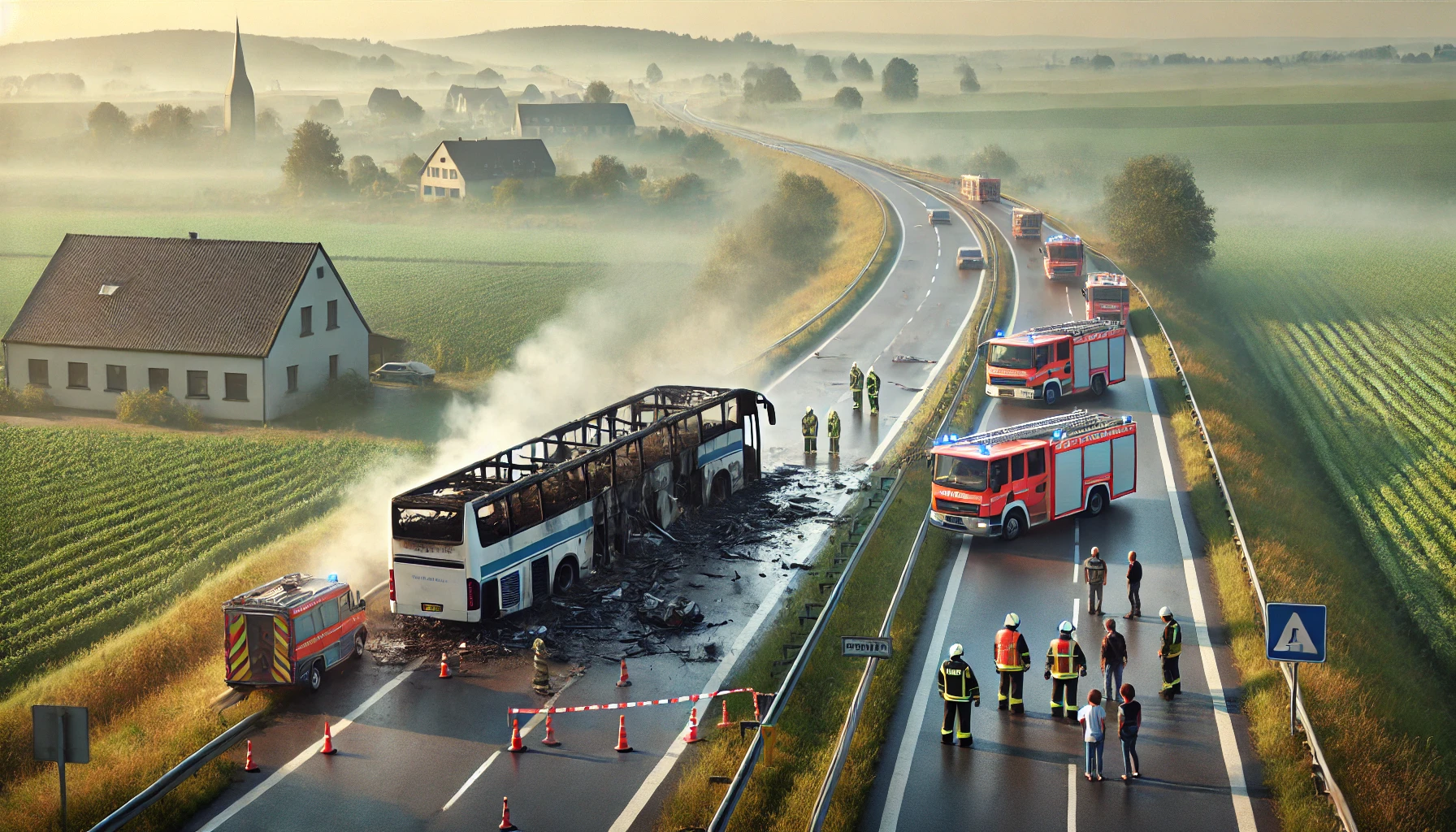 Limburg’da Öğrenci Dolu Otobüs Alev Aldı: Kimse Yaralanmadı