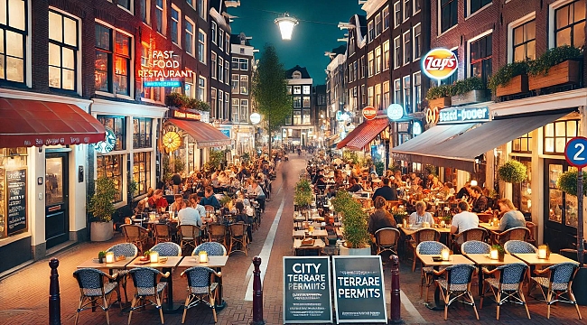 Amsterdam'da Yeni Kafe ve Restoran Kuralları: Fast Food Mekanları Daha Erken Kapanacak, Teras Ruhsatı Zorunlu Olacak