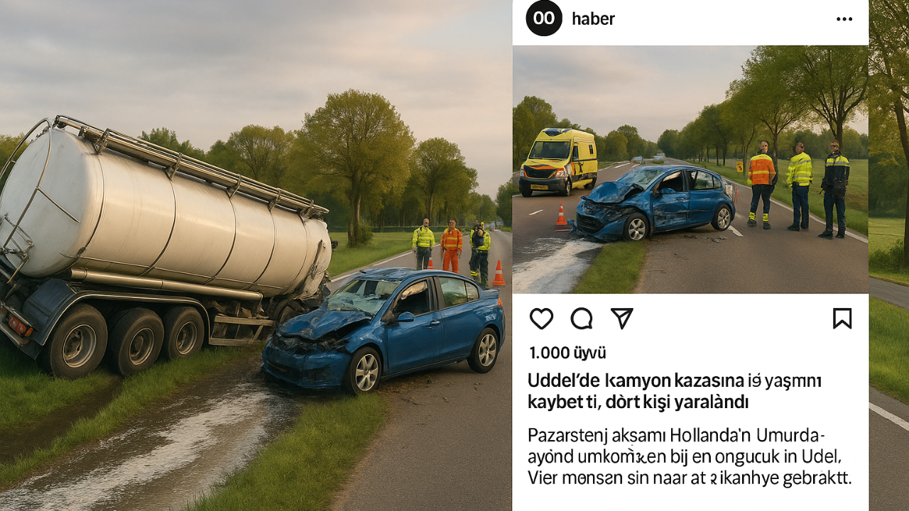 Hollanda'da Kamyon Kazasında 19 Yaşındaki Genç Hayatını Kaybetti, Dört Kişi Yaralandı