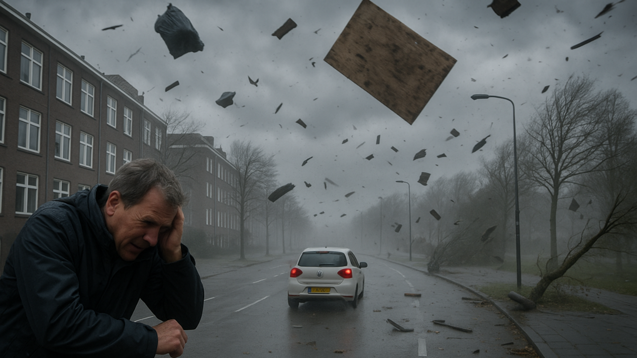 Hollanda​​​​​​​'da Şiddetli Fırtına Kapıda: 100 km/s Rüzgar ve Uçuşan Cisimler Uyarısı!