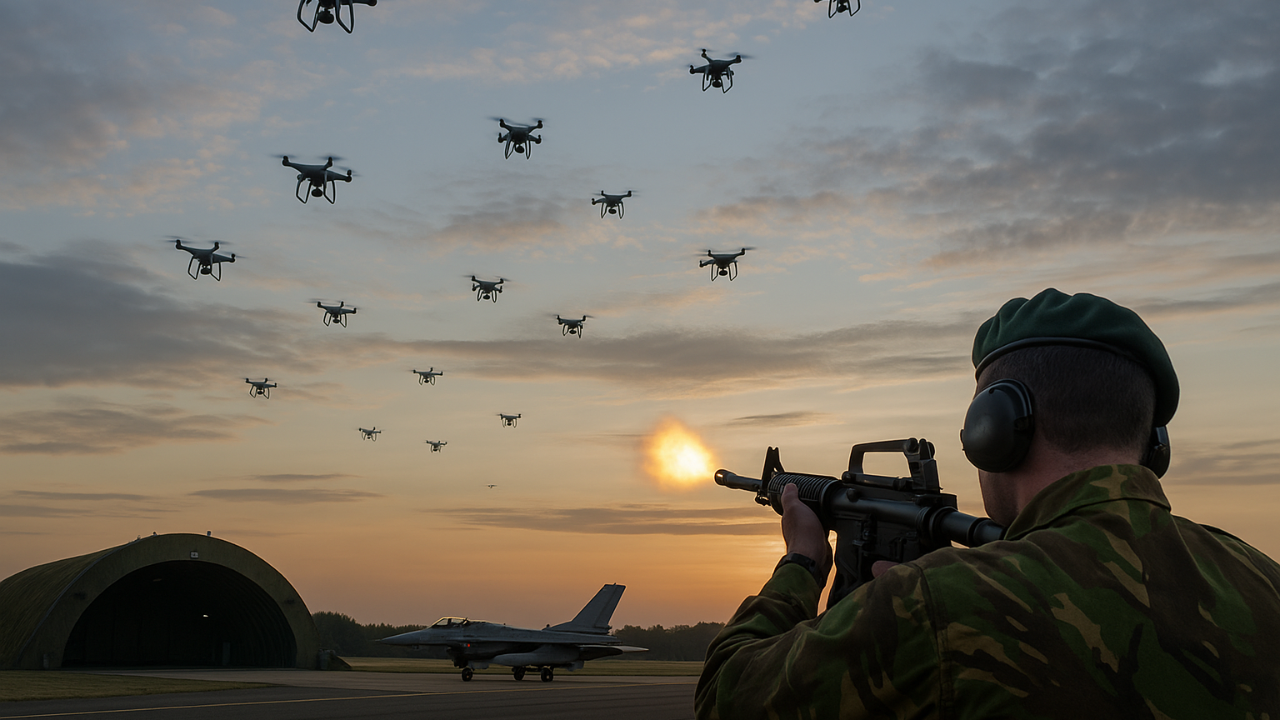 Hollanda Volkel Hava Üssü Üzerinde Drone Alarmı: Hava Kuvvetleri Müdahale Etti